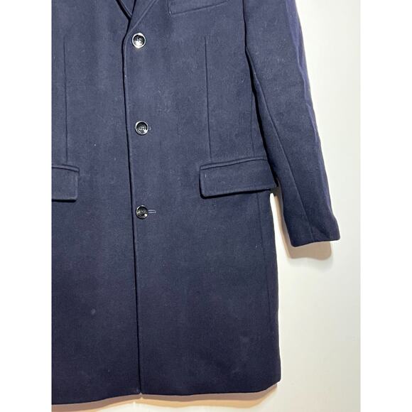 J Crew Men's LN Navy Blue Everyday Topcoat with eco-friendly Primaloft Size 38S - Picture 4 of 11